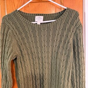 St. John's Bay Olive Cable Knit Sweater